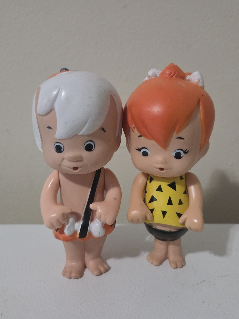 Vintage Kenner Flintstones 1972 Figures Pebbles And Bam Bam